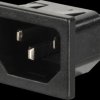 42R023212100 Fitted plug for non-heating appliances C14, snap-in