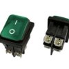 Włącznik kołyskowy KCD4S-G 16A 250V podwójny on-off zielony hermetyczny IP65