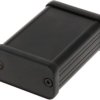 Aluminum enclosure, (L x W x H) 60 x 45 x 25 mm, black (RAL 9005), IP54, 1455D602BK