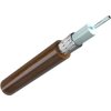 Coax RF cable, 50 Ω (50R), brown/transparent, Staku solid wire, silver-plated