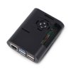Obudowa do Raspberry Pi 5 z wentylatorem i radiatorami - ABS - czarna