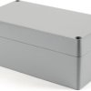 Aluminum die cast enclosure, (L x W x H) 221 x 120 x 90 mm, gray (RAL 7046), IP68, 1590Z155GY