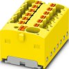Distribution block, push-in connection, 0.34-4.0 mm², 41 A, 6 kV, yellow, 1046966
