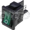 Przeł. kołys. podśw. mały ON-OFF AC zielony