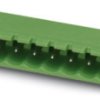 Pin header, 3 pole, pitch 5 mm, angled, green, 1923982