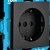 10.100.020 Wandsteckdose RA V1/J1/D1, Mattschwarz