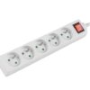 Przedłużacz z wyłącznikiem 5-gniazd z/u 1,5m /H05VV-F 3G1/ biały LANBERG