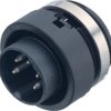 Panel plug, 7 pole, solder connection, bayonet locking, straight, 99 0623 00 07