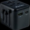 Universal Travel-Charger, UTA-02, 20WPower Plug (EU/UK/USA) 100-250V, 1x USB-A,1x USB-C