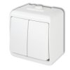 JUNIOR IP54 Wyłącznik podwójny świecznikowy biały WHE-2 KARLIK