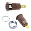 Stäubli 233000-27 SLB4-F safety jack socket brown Ø 4 mm insulated body