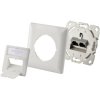 Renkforce RF-4695152 Network outlet Flush mount CAT 6A 2 ports White