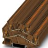 Double level terminal, push-in connection, 0.14-4.0 mm², 4 pole, 22 A, 6 kV, brown, 1037088