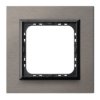 SONATA PRESTIGE Ramka 1 pojedyncza aluminiowa 4 mm szczotkowana satyna + ramka czarna R-1RAC/63/25 OSPEL