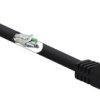 Renkforce RF-5043938 RJ45 Kabel sieciowy, kabel krosowy CAT 6a S/FTP 0.15 m czarny odporność na ogień 1 szt.