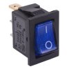 Blue On-Off illuminated Rectangle Rocker Switch SPST 230V