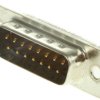 Amphenol Communications Solutions Złącze D-sub FCE17 15-pinowe Prosty 2.74 mm Pitch Montaż na panelu Złoto na niklu