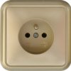 LIZA Gniazdo pojedyncze z/u 2P+Z złoty 6GPT-1z