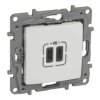 NILOE/NILOE SELECTION Gniazdo USBx2 TYP C+C 3A białe 764595 LEGRAND