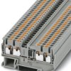 Component terminal block, push-in connection, 0.14-4.0 mm², 4 pole, 500 mA, 8 kV, gray, 3210266