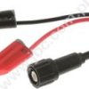 7076-IEC-50-100-SW Kabel koncentryczny 1,0m, wtyk BNC+2x(wtyk bezp. z gniazdem)4mm, czarny, ELECTRO-PJP, 7076IEC50100SW