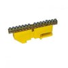 Listwa zerowa zaciskowa mocowana na szynę LZ15 żółta 15‑torowa