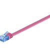 Kabel płaski Patchcord CAT 6a U/UTP RJ45/RJ45 2m purpurowy