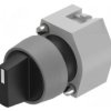Przełącznik obrotowy 22mm Poz.stab 2 szary/czarny brak IP65 704.410.0