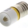 Lampka kontrolna Żółty 6V ac/dc E10 LED średnica 10mm długość 25.25mm
