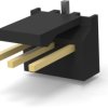 Pin header, 3 pole, pitch 2.54 mm, straight, black, 3-647167-3