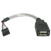 StarTech.com Kabel USB z gniazdem IC Żeńskie Złącze A 4-stykowe IDC Złącze B USB typu A Żeńskie dł. 150 mm USB 2.0