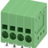 PCB terminal, 4 pole, pitch 3.5 mm, AWG 24-16, 17.5 A, spring-clamp connection, green, 1990753