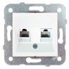 KARRE Gniazdo podwójne komputerowe 2xRJ45 kat. 5e białe 90963634 VIKO PANASONIC