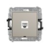 MINI Mechanizm gniazda komputerowego pojedynczego 1xRJ45, kat. 6A, 8-stykowy, bez pola opisowego taupe 60MGKBO-7 KARLIK
