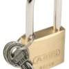 Kłódka średnica szekli: 6.5mm ABUS z kluczem W budynkach, na zewnątrz mosiężno-stalowa Mosiądz
