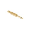 Wtyk jack 6,3mm mono metal gold