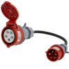 Adapter Siłowy Wtyk 16A 5P / Gniazdo 32A 5P 400V Ip44 Na Kablu Ow 5X2,5Mm2 0,5M
