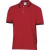 Koszulka polo krótki rękaw kołnierz zapinany na guzik 100 bawełna 210 g/m2 kolor czerwony rozmiar S CORP AGRAROPT