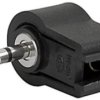2.5 mm angle jack plug, 3 pole (stereo), solder connection, plastic, 4831.1320