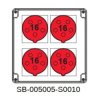 Rozdzielnica 4x5x16A INA=16A IP54 SB-005005-S0010-54