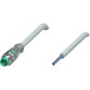 Sensor actuator cable, M8-cable plug, straight to open end, 3 pole, 2 m, PVC, gray, 3 A, 241647