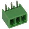 Łączówka; 15EGTRC-3,5-03P; 3 tory; R=3,50mm; 7mm; 8A; 125V; przewlekany (THT); kątowe 90°; zamknięta; zielony; Golten; RoHS