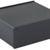 Aluminum enclosure, (L x W x H) 160 x 191 x 68 mm, black (RAL 9005), IP65, 1457U1601BK