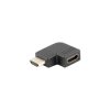 Adapter HDMI(M) - HDMI(F) kątowy lewy czarny Lanberg