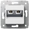 Cariva Gniazdo Telefoniczne Podwójne Rj11 Białe