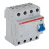 RCCB, Typ A, 4-biegunowy, 63A, 30mA, ABB A, F200 CE 230V ac