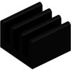 IC heatsink, (L x W x H) 11.8 x 11.8 x 8 mm, 25 K/W, black anodized, ICK PLCC 28