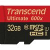 Karta Micro SD MicroSDHC, 32 GB Nie MLC, Transcend Ultimate -25 → +85°C 600x