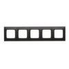 Simon 54 Premium Ramka 5-krotna PREMIUM do puszek karton-gips IP20 / IP44 czarny mat DRK5/49
