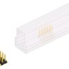 Pin header, 10 pole, pitch 2.54 mm, angled, black, SLLP6SMD06610GSM